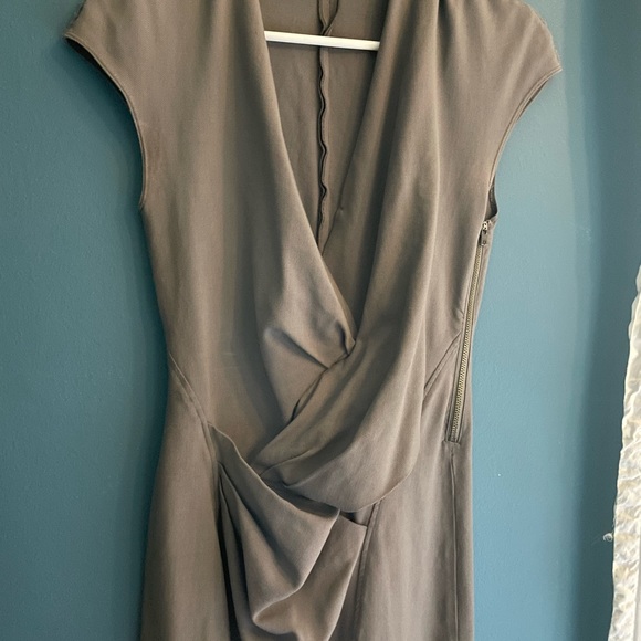 Helmut Lang wrap Pixel gray dress 4 small - Picture 3 of 7